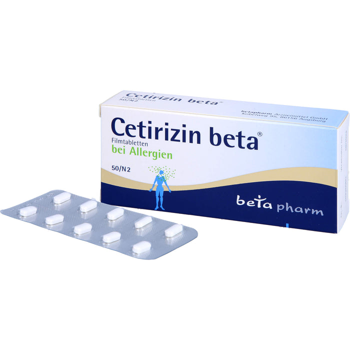 Cetirizin beta Filmtabletten, 50 St. Tabletten