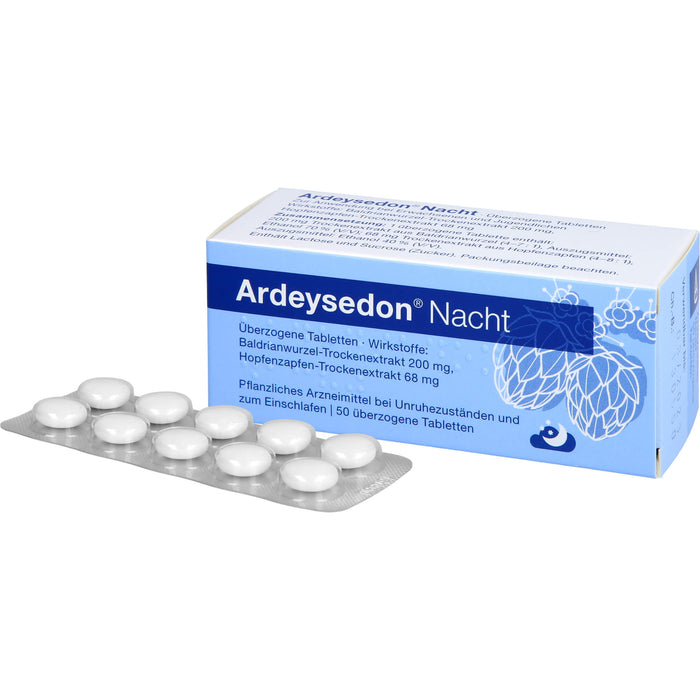 Ardeysedon Nacht Tabletten bei nervös bedingten Einschlafstörungen, 50 St. Tabletten