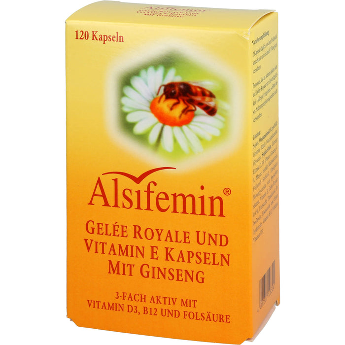 Alsifemin Gelée Royale und Vitamin E Kapseln mit Ginseng , 120 St. Kapseln