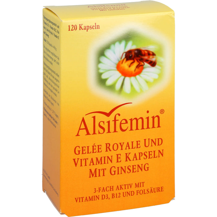 Alsifemin Gelée Royale und Vitamin E Kapseln mit Ginseng , 120 St. Kapseln