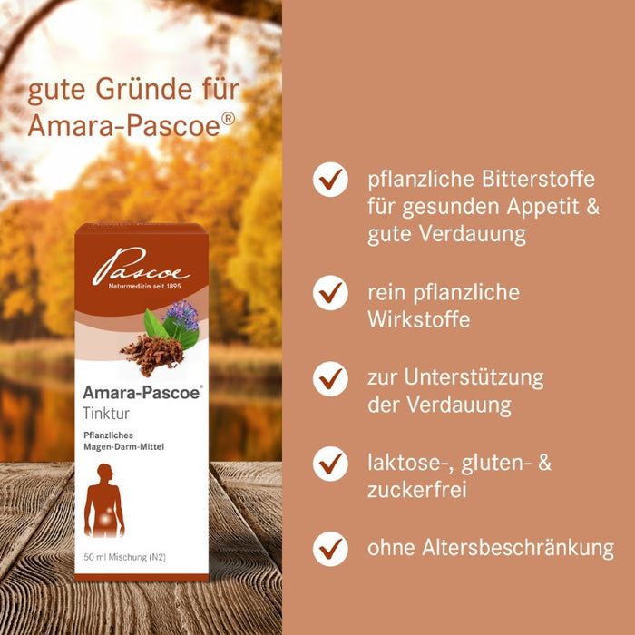 Amara-Pascoe Tinktur pflanzliches Magen-Darm-Mittel, 50 ml Lösung