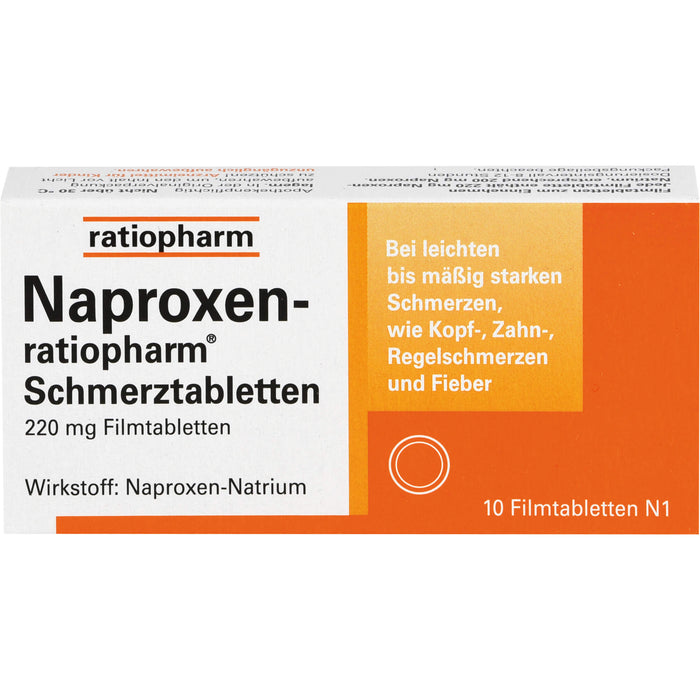 Naproxen-ratiopharm Schmerztabletten, 10 St. Tabletten