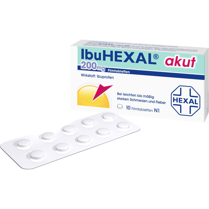 IbuHEXAL akut 200 mg, 10 St. Tabletten
