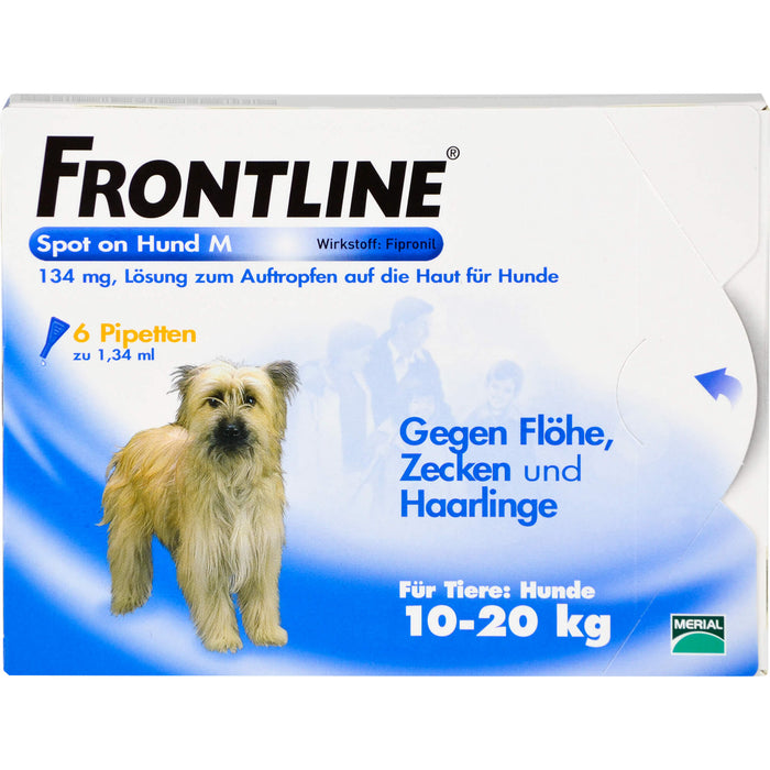 FRONTLINE Spot on Hund M Pipetten gegen Flöhe, Zecken und Haarlinge, 5 St. Ampullen
