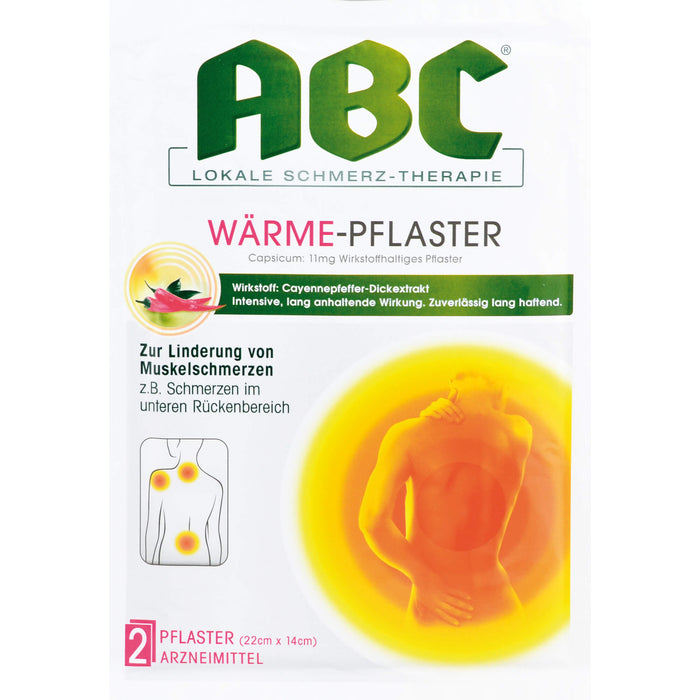 ABC Wärme-Pflaster zur Linderung von Muskelschmerzen, 2 St. Pflaster