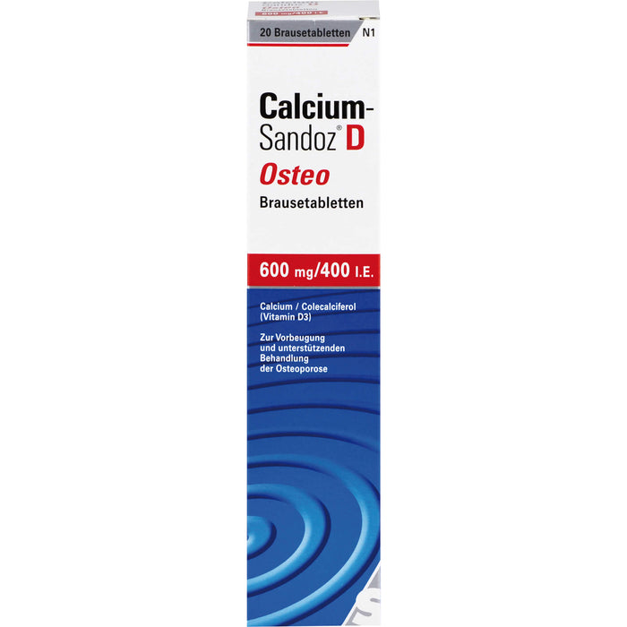 Calcium-Sandoz D Osteo 600 mg/400 I.E. Brausetabletten, 20 St. Tabletten