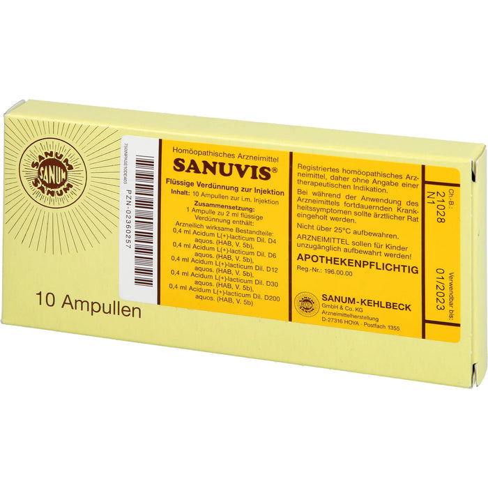 Sanuvis Injektion, 10X2 ml AMP