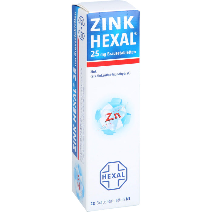 Zink HEXAL 25 mg Brausetabletten, 20 St. Tabletten
