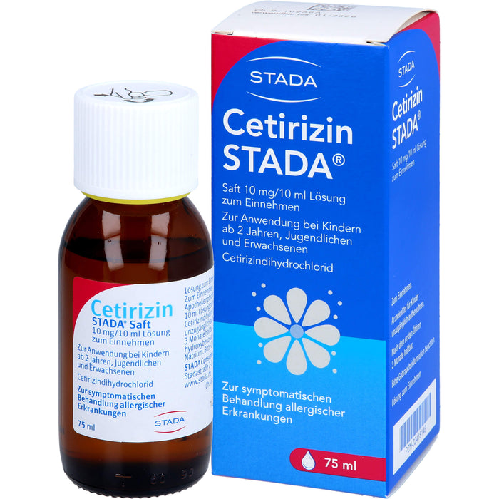Cetirizin STADA Saft 10mg/10ml Lsg. z. Einn., 75 ml LSE