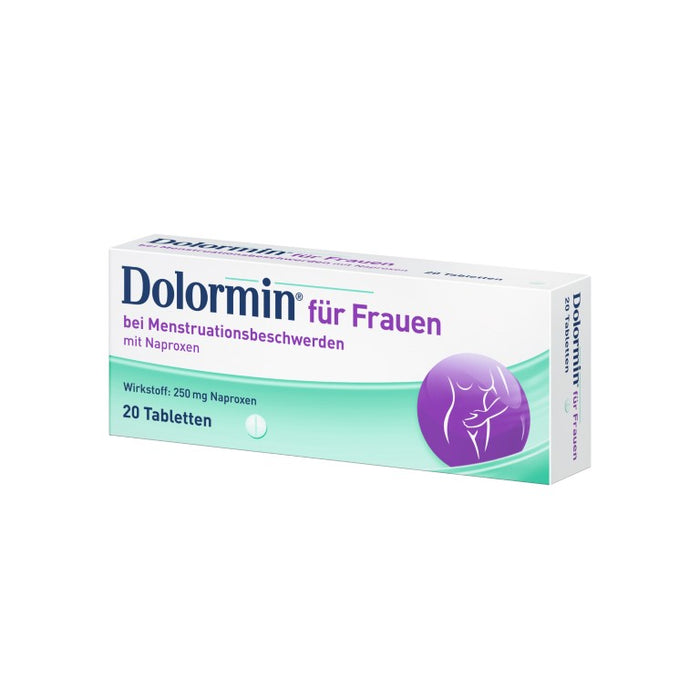 Dolormin für Frauen Tabletten bei Menstruationsbeschwerden, 20 St. Tabletten