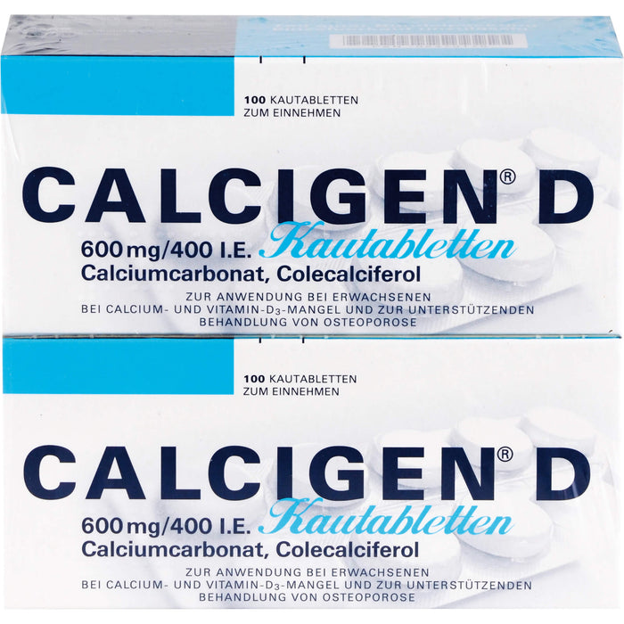 CALCIGEN D 600 mg/400 I.E. Kautabletten, 200 St KTA