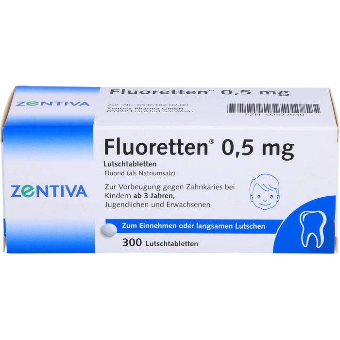 Fluoretten 0,5 mg Lutschtabletten, 300 St. Tabletten