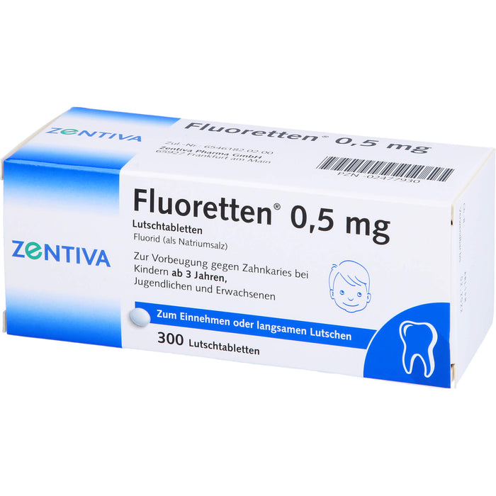 Fluoretten 0,5 mg Lutschtabletten, 300 St. Tabletten