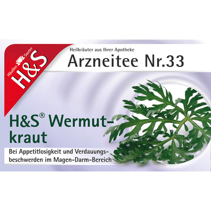 H&S Wermutkraut Arzneitee Nr. 33 Filterbeutel, 20 St. Filterbeutel