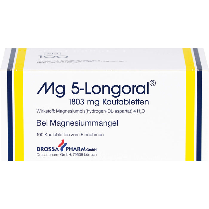 Mg 5-Longoral 1803 mg Kautabletten bei Magnesiummangel, 100 St. Tabletten
