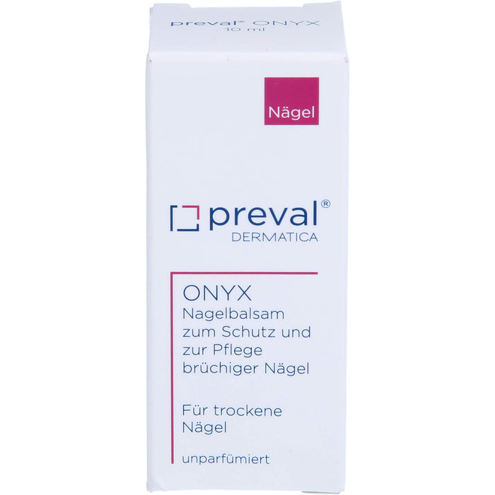 preval Onyx Nagelbalsam zum Schutz und zur Pflege brüchiger Nägel, 10 ml Lösung