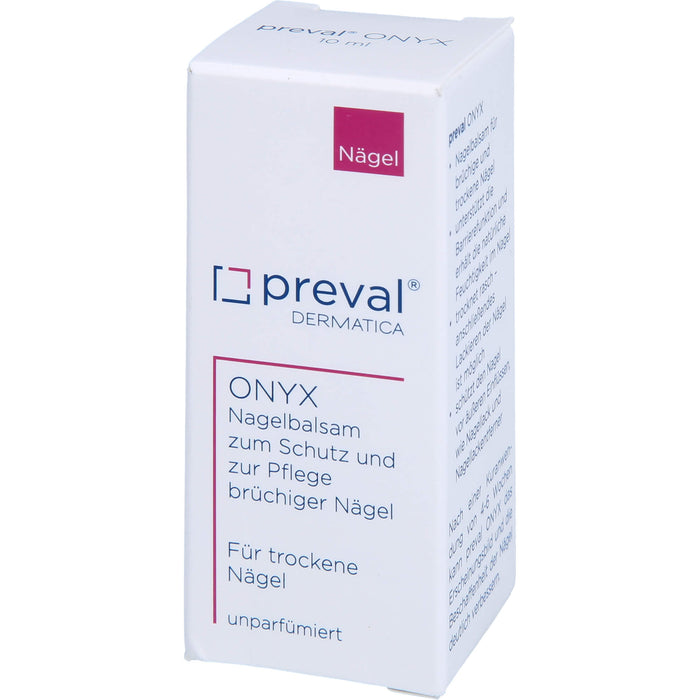 preval Onyx Nagelbalsam zum Schutz und zur Pflege brüchiger Nägel, 10 ml Lösung