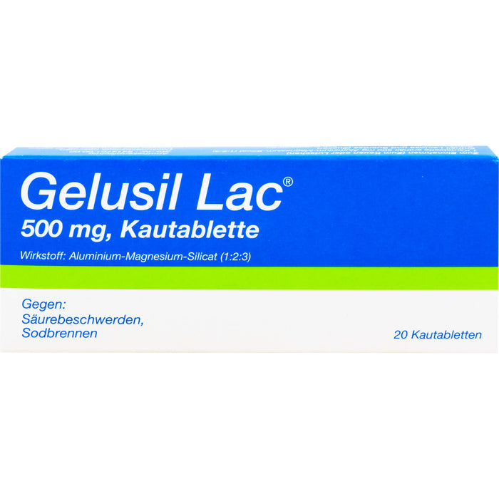 Gelusil Lac Kautabletten gegen Säurebeschwerden, Sodbrennen, 20 St. Tabletten