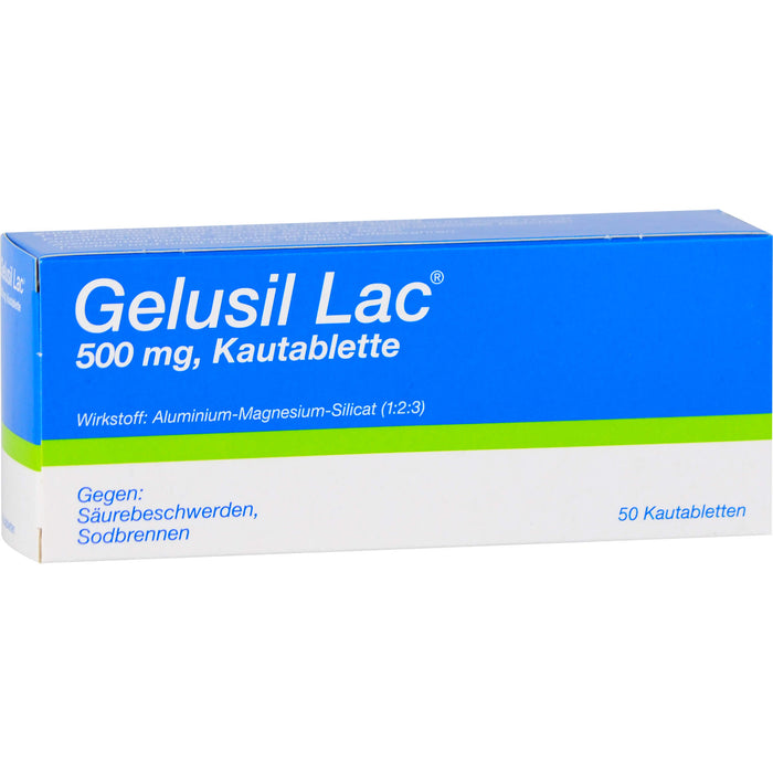 Gelusil Lac Kautabletten gegen Säurebeschwerden, Sodbrennen, 50 St. Tabletten
