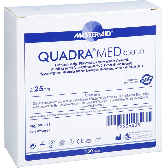 QUADRA MED round 22,5 mm Strips Master Aid, 150 St PFL