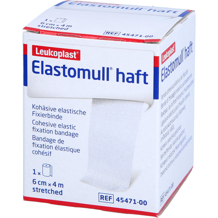 Elastomull haft 6 cm x 4 m kohäsive elastische Fixierbinde, 1 St. Packung