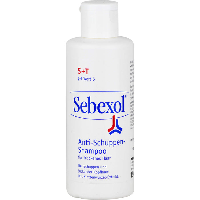 Sebexol S+T Shampoo Anti-Schuppen für trockenes Haar, 150 ml Shampoo