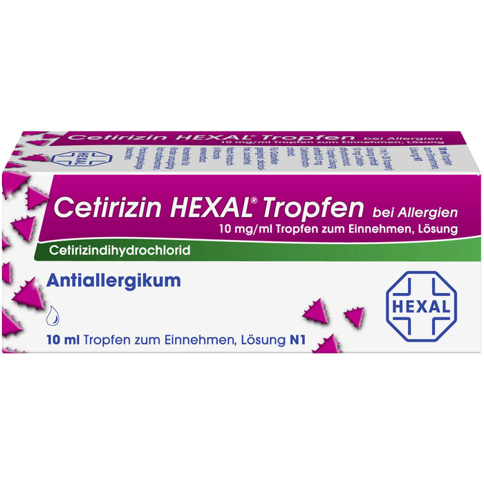 Cetirizin HEXAL Tropfen bei Allergien, 10 ml Lösung