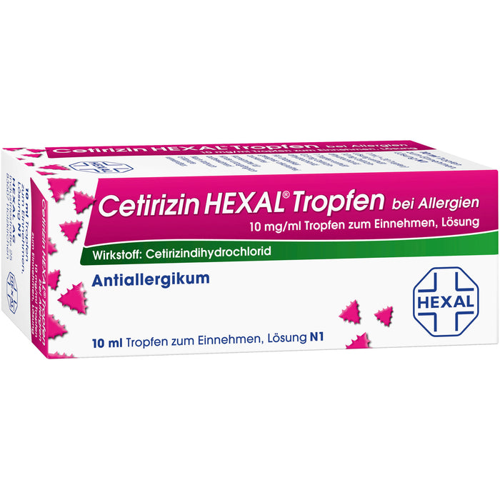 Cetirizin HEXAL Tropfen bei Allergien, 10 ml Lösung
