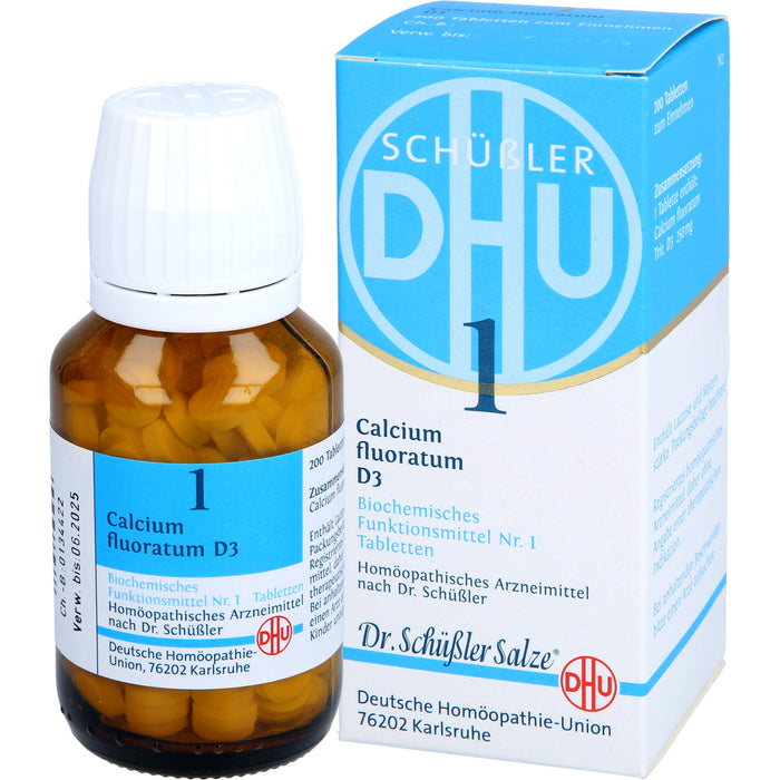 DHU Schüßler-Salz Nr. 1 Calcium fluoratum D3 Tabletten, 200 St. Tabletten
