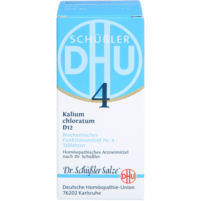 DHU Schüßler-Salz Nr. 4 Kalium chloratum D12 Tabletten, 200 St. Tabletten