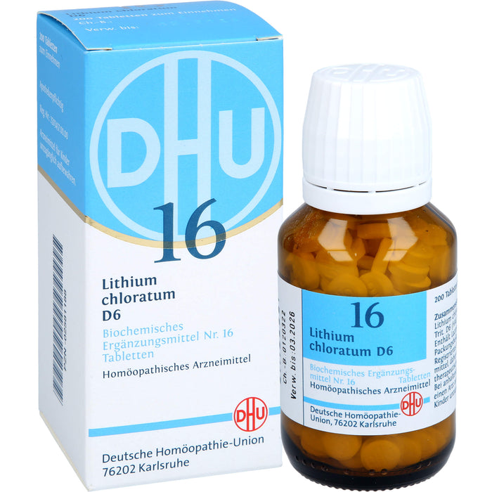 DHU Schüßler-Salz Nr. 16 Lithium chloratum D6 Tabletten, 200 St. Tabletten