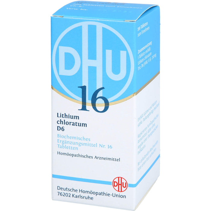 DHU Schüßler-Salz Nr. 16 Lithium chloratum D6 Tabletten, 200 St. Tabletten