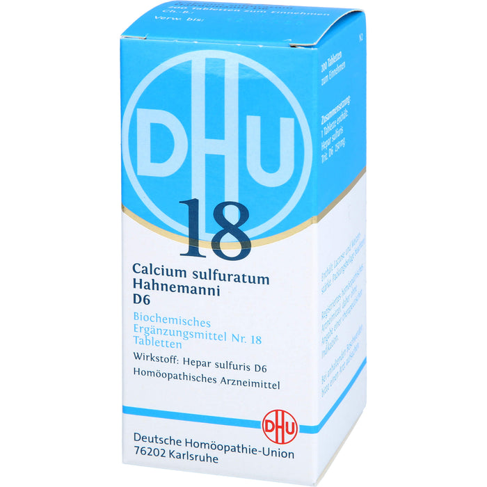 DHU Schüßler-Salz Nr. 18 Calcium sulfuratum Hahnemanni D6 Tabletten, 200 St. Tabletten