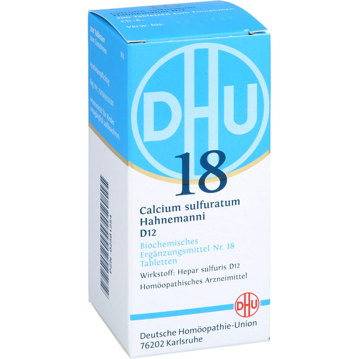 DHU Schüßler-Salz Nr. 18 Calcium sulfuratum Hahnemanni D12 Tabletten, 200 St. Tabletten
