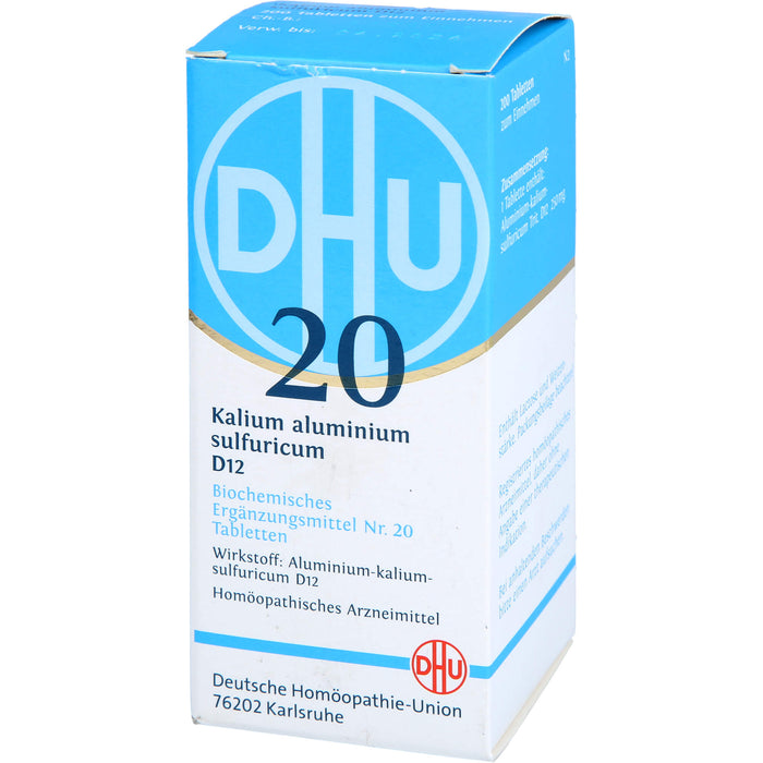 DHU Schüßler-Salz Nr. 20 Kalium aluminium sulfuricum D12 Tabletten, 200 St. Tabletten