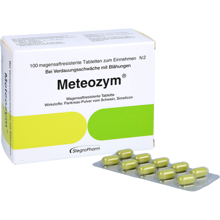 Meteozym Filmtabletten bei Verdauungsschwäche mit Blähungen, 100 St. Tabletten
