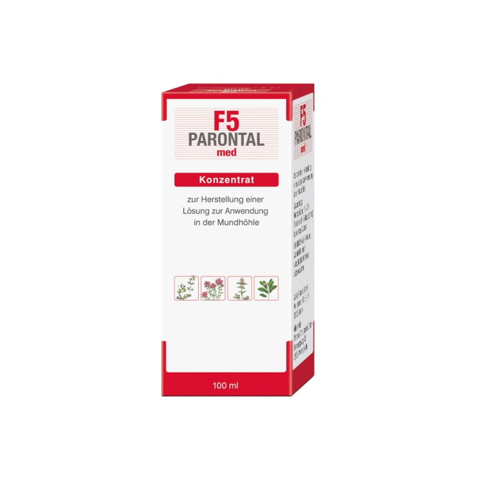Parontal F5 med Konzentrat zum Spülen des Mund- und Rachenraumes, 100 ml Konzentrat