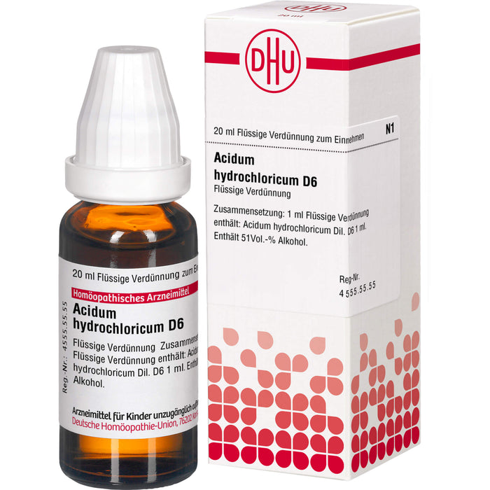 DHU Acidum hydrochloricum D6 Dilution, 20 ml Lösung