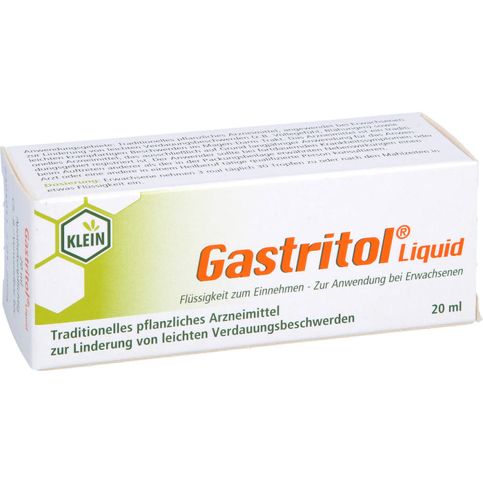 Gastritol Liquid zur Linderung von leichten Verdauungsbeschwerden, 20 ml Lösung