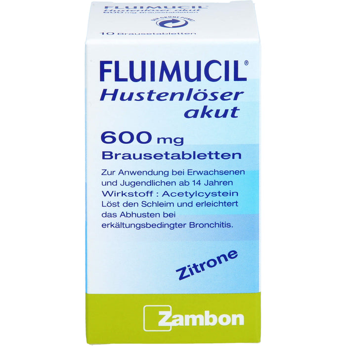 FLUIMUCIL Hustenlöser akut 600 mg Brausetabletten, 10 St. Tabletten