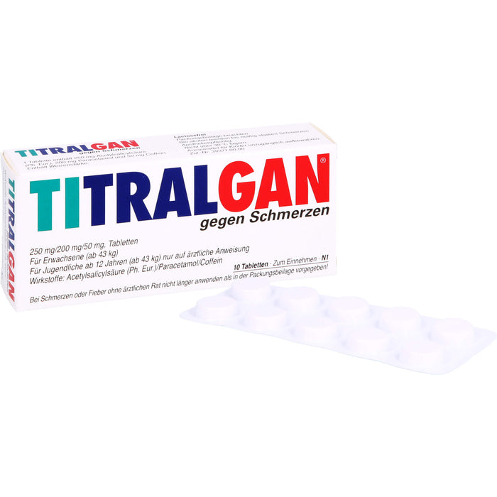 TITRALGAN gegen Schmerzen Tabletten, 10 St. Tabletten