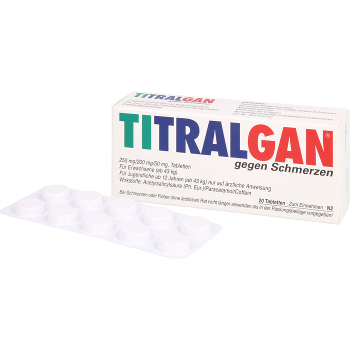 TITRALGAN gegen Schmerzen Tabletten, 20 St. Tabletten