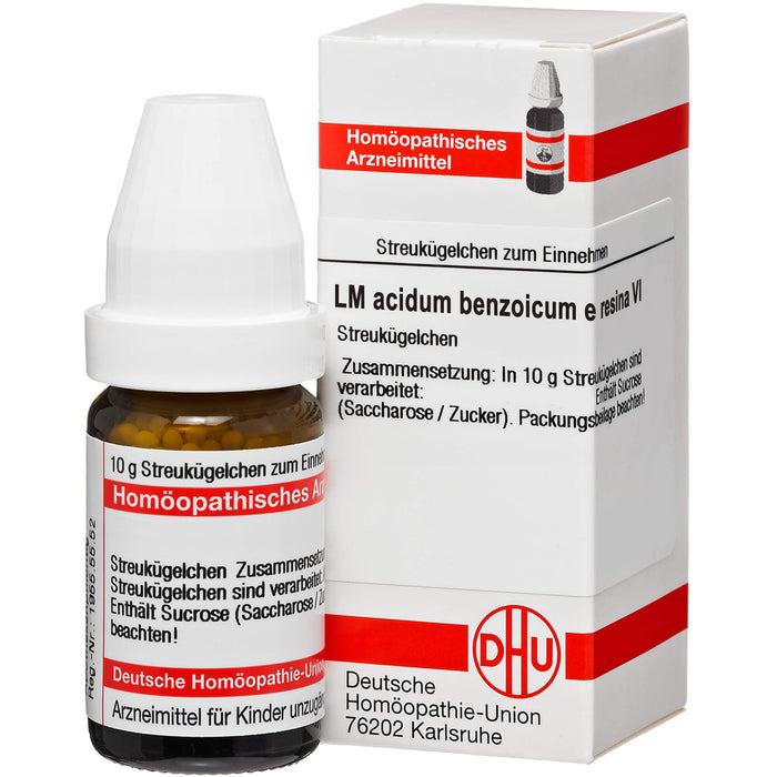 DHU Acidum benzoicum e resina LM VI Streukügelchen, 5 g Globuli