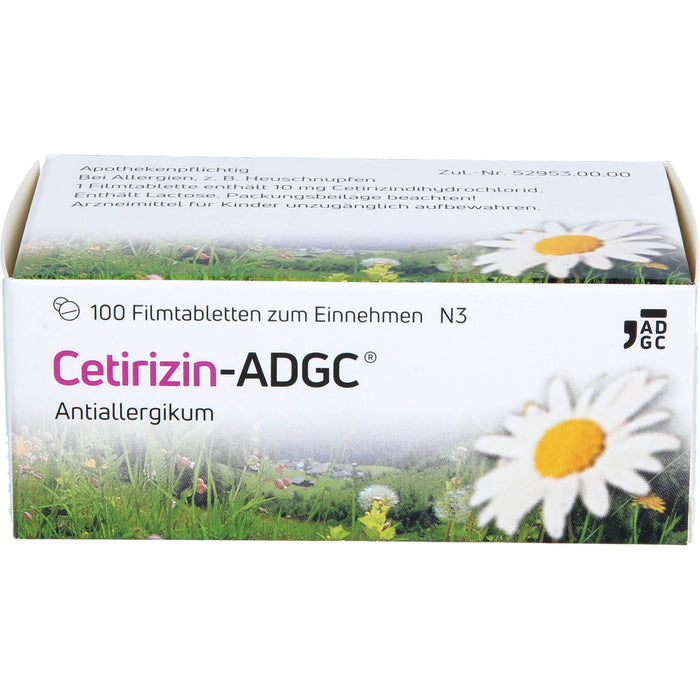 Cetirizin-ADGC Filmtabletten bei Allergien, 100 St. Tabletten