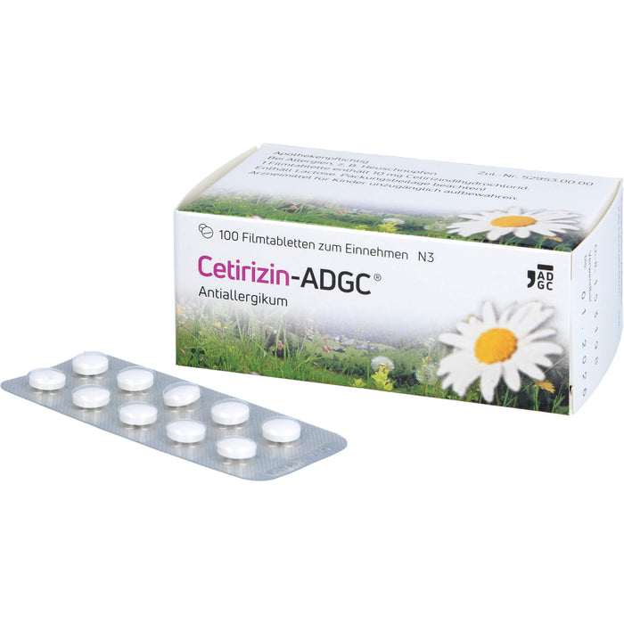 Cetirizin-ADGC Filmtabletten bei Allergien, 100 St. Tabletten