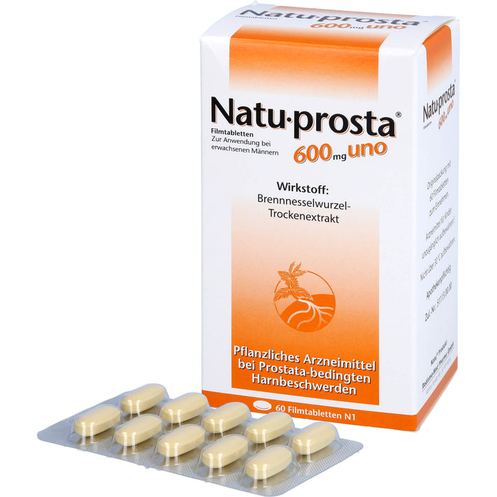 Natu-prosta 600 mg uno Filmtabletten bei Prostataerkrankungen, 60 St. Tabletten