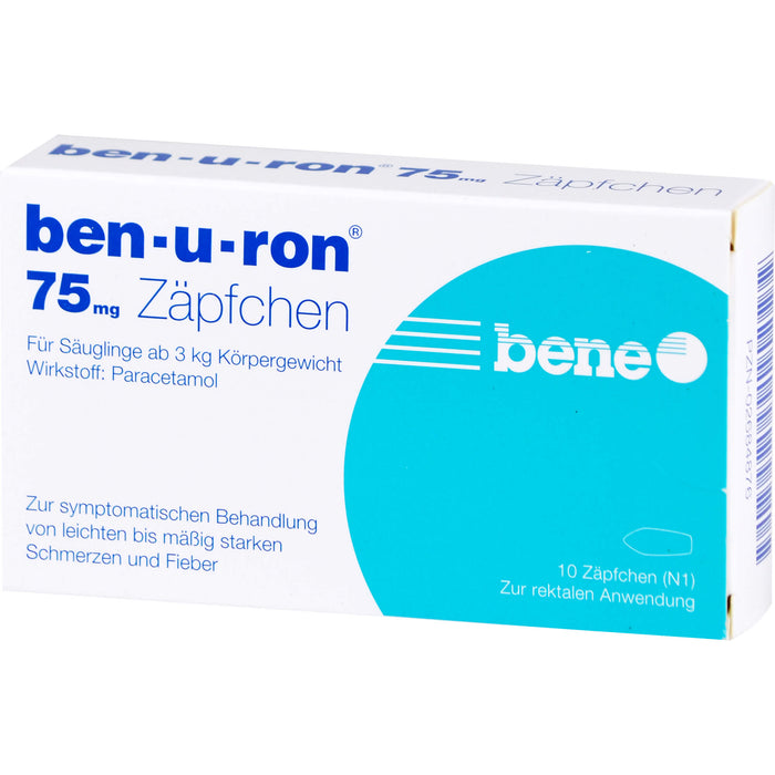 ben-u-ron 75 mg Zäpfchen, 10 St. Zäpfchen