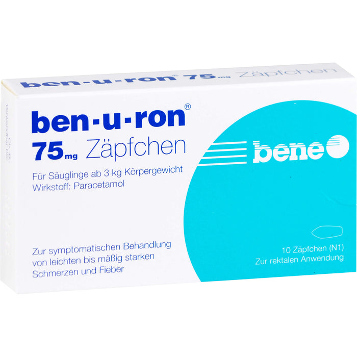 ben-u-ron 75 mg Zäpfchen, 10 St. Zäpfchen