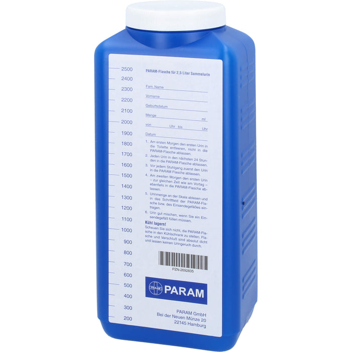 PARAM-Flasche für 2,5 Liter Sammelurin, 1 St. Flaschen