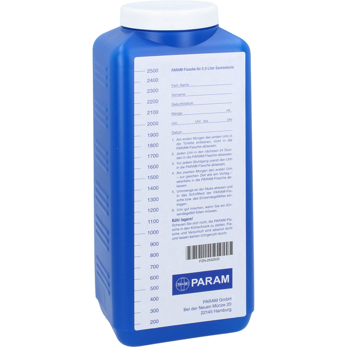 PARAM-Flasche für 2,5 Liter Sammelurin, 1 St. Flaschen
